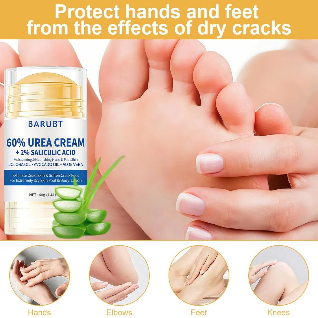 Крем для рук и ног Urea 60% увлажняющий набор 2 шт, фото №6 Крем для рук и ног Urea 60% увлажняющий набор 2 шт, фото №6