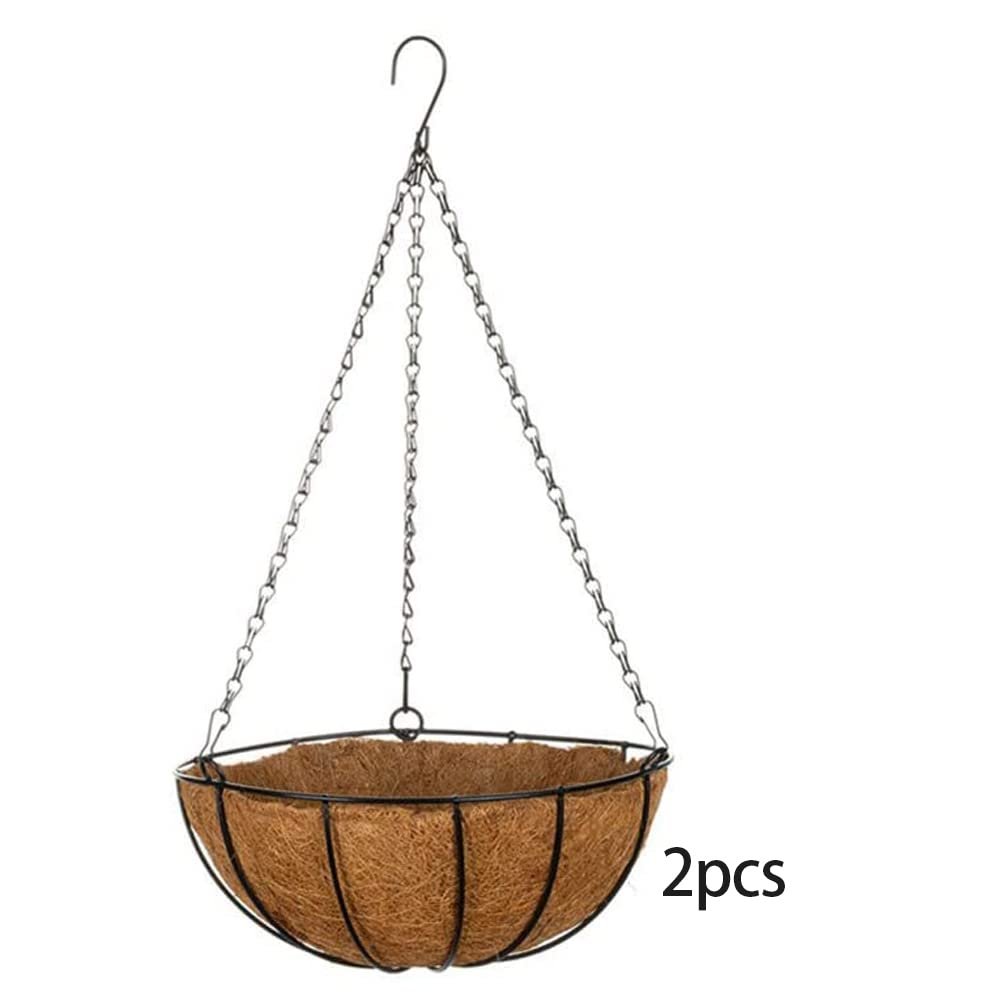 Підвісний кошик металевий з кокосовим вкладишем, 10 дюймів, фото №2