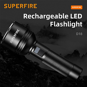 Фонарик ручний акумулятор D18 SuperFire 3350 Lumen IP44 synthetic.ua - Фото 1