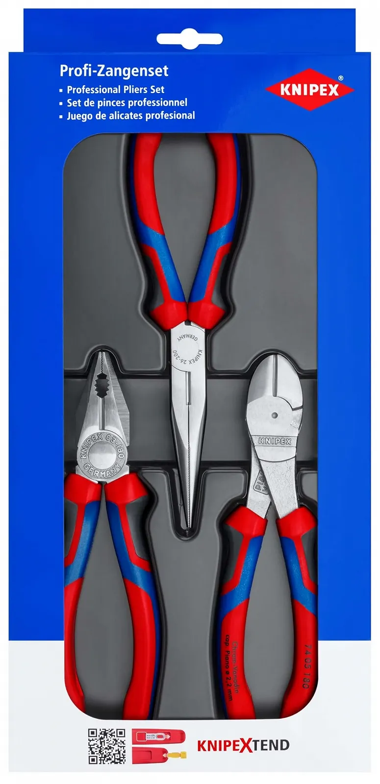 Монтажный набор KNIPEX 1 x 26 15 200, 1 x 03 05 180, 1 x 74 05 180, 00 20 11 V01, фото №2