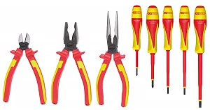 Набор инструментов KS Tools - Плоскогубцы и отвертки 8 шт VDE - Фото 1
