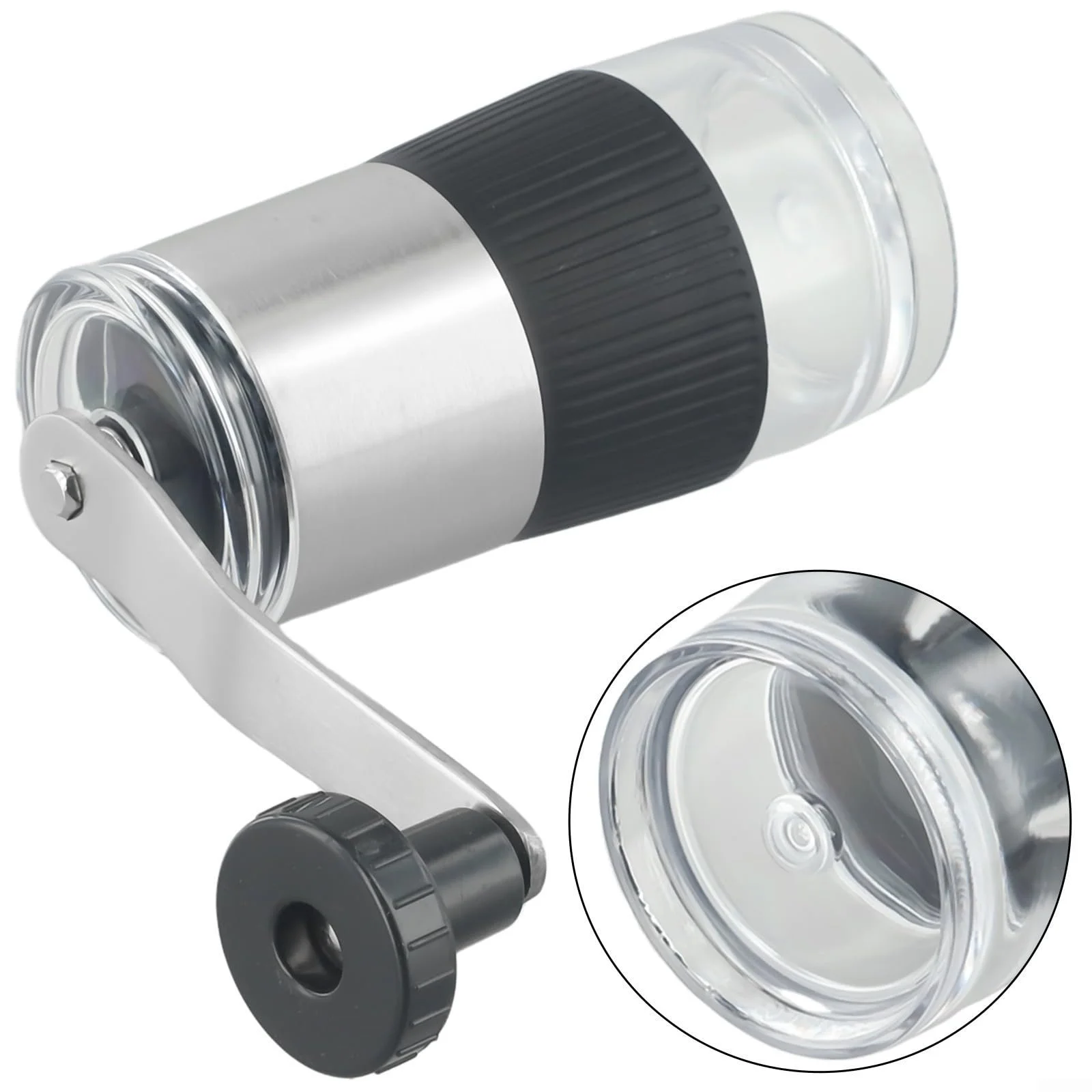 Ручна кавомолка Регульована з нержавіючої сталі для еспресо для кемпінгу та подорожей Проста у використанні конструкція Срібна, фото №4