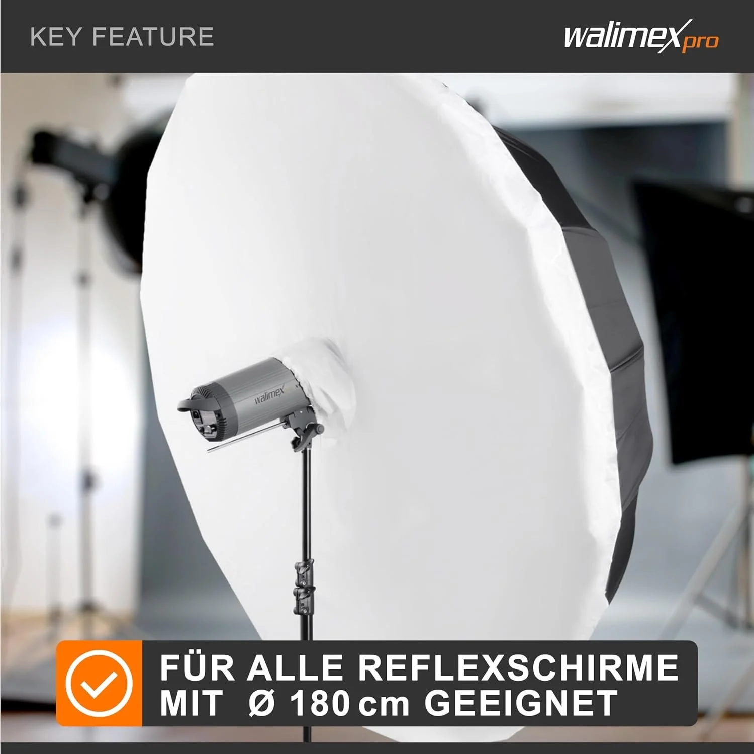 Диффузор для зонта Walimex Reflex 180 см Белый, фото №3