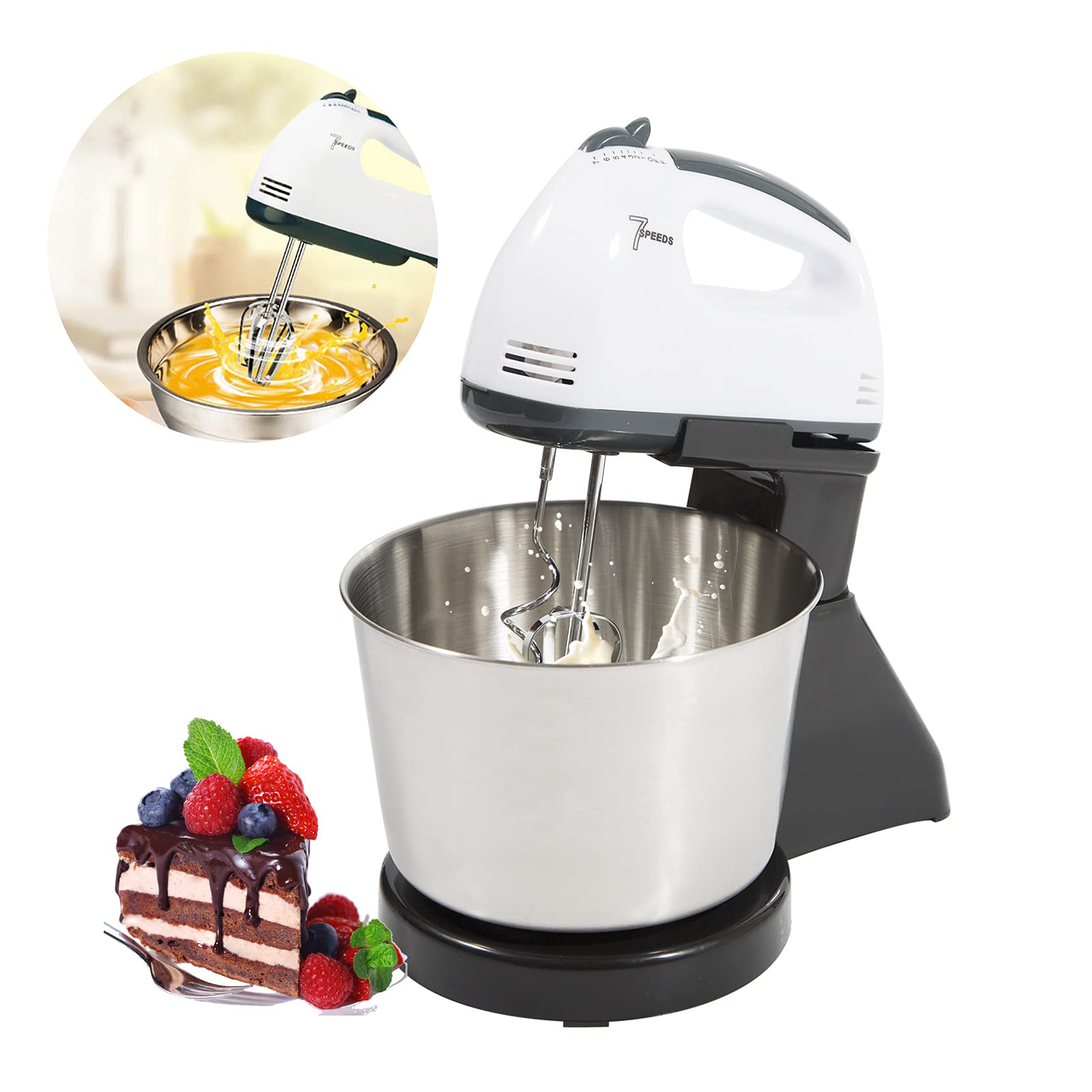 Міксер Electric Whisk 7 швидкостей Food Processor Stand Mixer 100 Вт, фото №5 Міксер Electric Whisk 7 швидкостей Food Processor Stand Mixer 100 Вт, фото №5