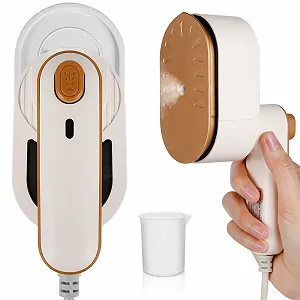 Мини-утюг дорожный Euakee Mini Travel Iron складной 1000 W Бежевый - Фото 1