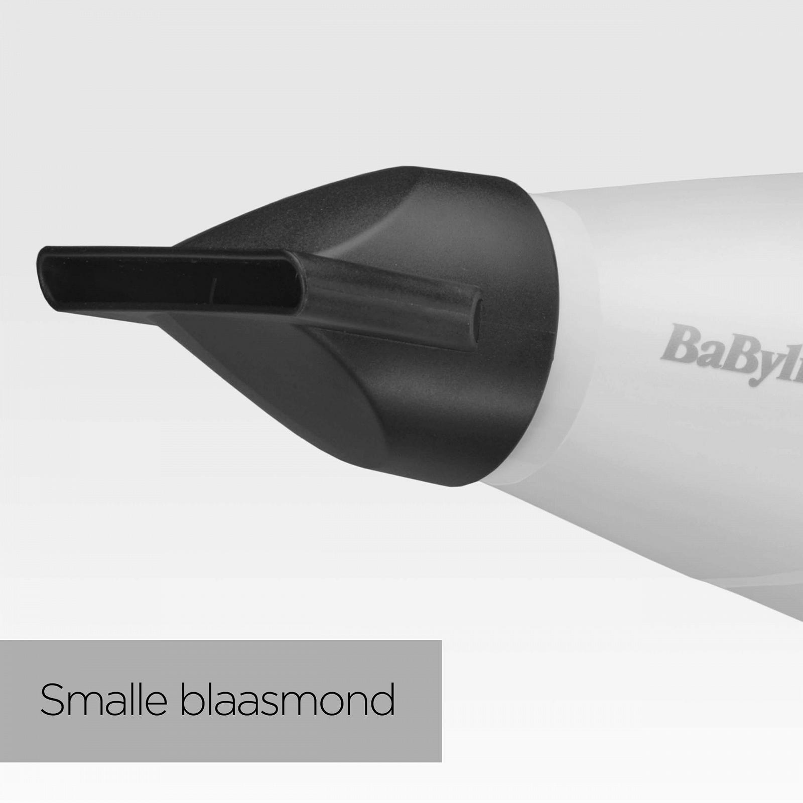 Фен BaByliss Speed Pro 2000 Вт, профессиональный AC, сделано в Италии, легкий, с ионной технологией против завивки, 3 температурных и 2 скоростных режима, белый, фото №4