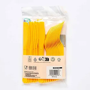 Набор Столовых Приборов Amscan Buttercup Yellow Многоразового Использования Желтый, Упаковка 24 шт synthetic.ua - Фото 1