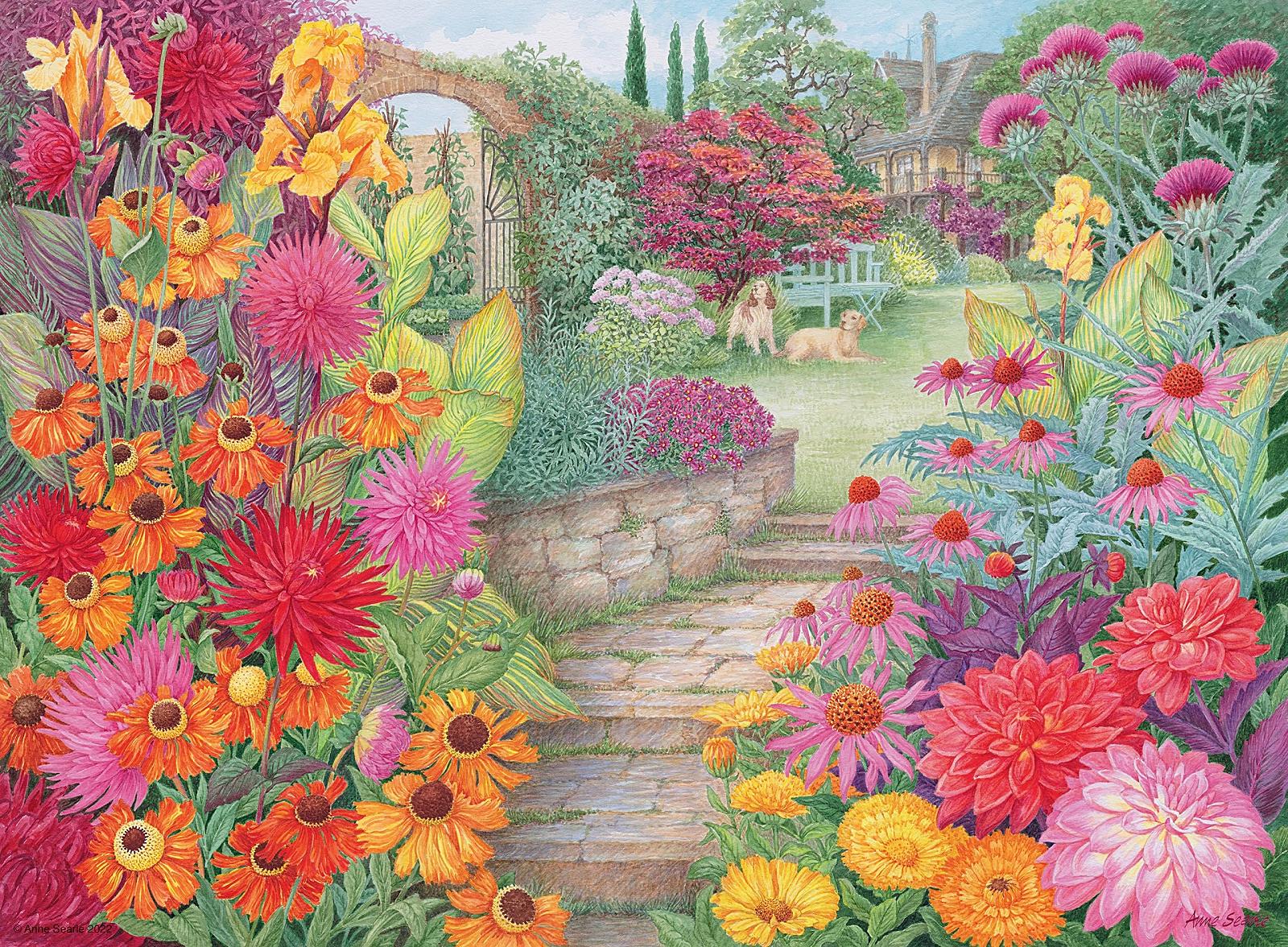 Пазлы Ravensburger Happy Days Glorious Gardens 4 x 500 деталей, фото №2