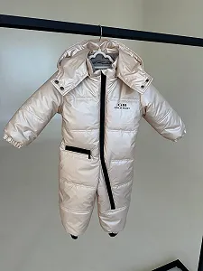 Демісезоний комбінезон 74 розмір бежевий - Фото 1