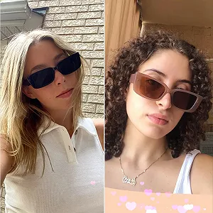 Винтажные солнцезащитные очки кошачий глаз Unning для женщин, ретро квадратные synthetic.ua - Фото 1