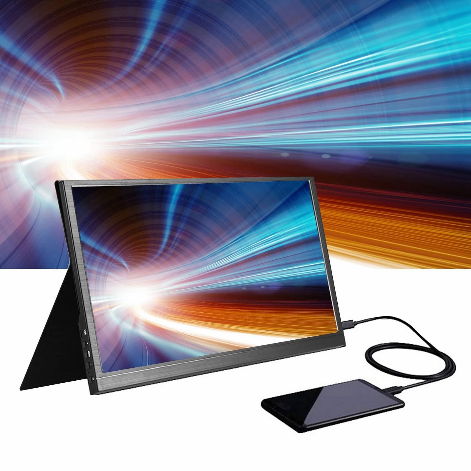 Портативний Монітор Topiky IPS 15.6 дюйм FHD Інтерфейс Type C Захисний чохол, фото №5