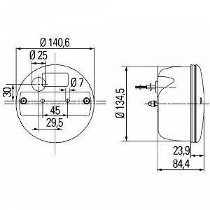Задний фонарь HELLA 2SD 344 100-101 для DAF KÄSSBOHRER SCANIA FAUN HYUNDAI CASE IH synthetic.ua - Фото 1