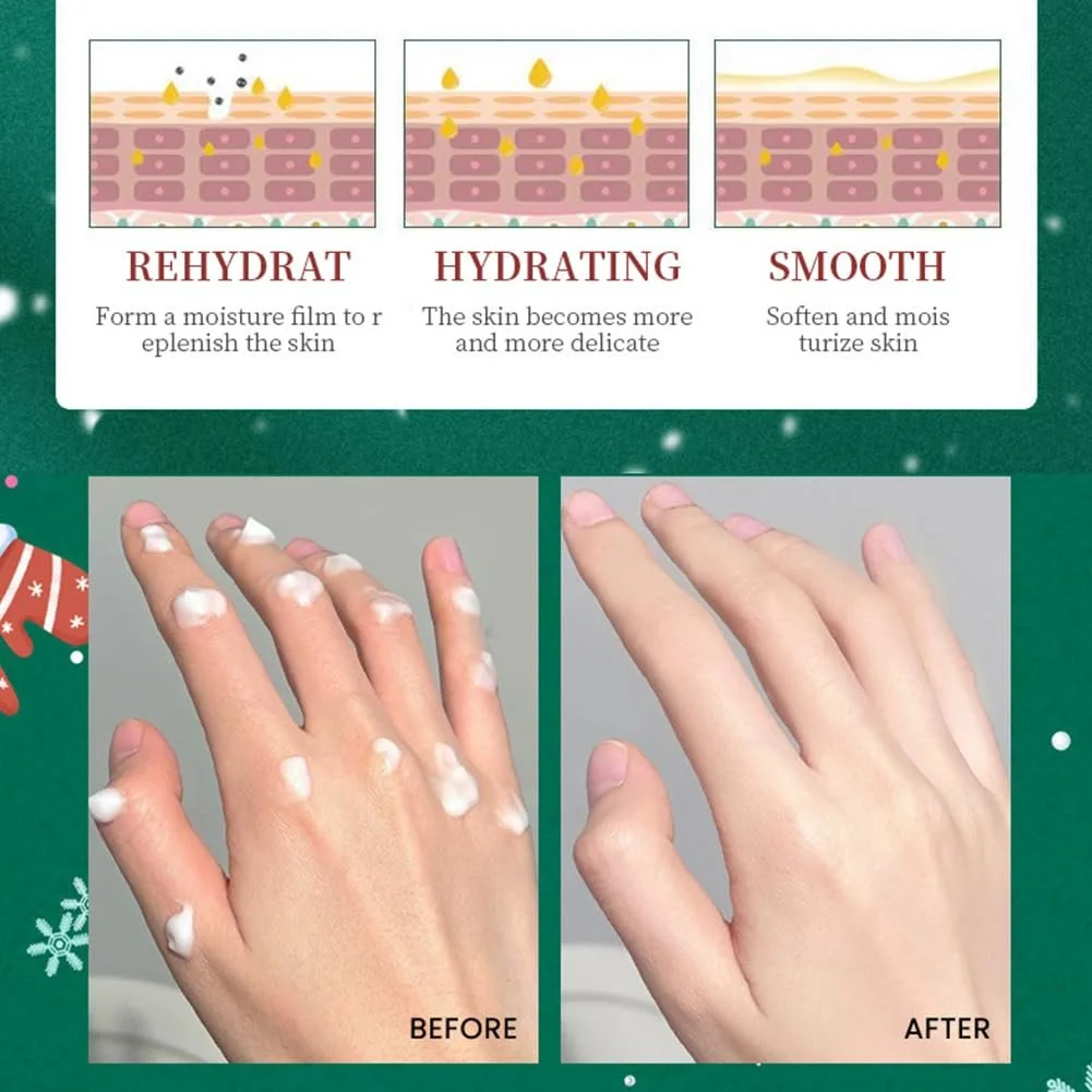 Набір різдвяних кремів для рук Mini, набір міні-кремів для рук, 5 шт, фото №8