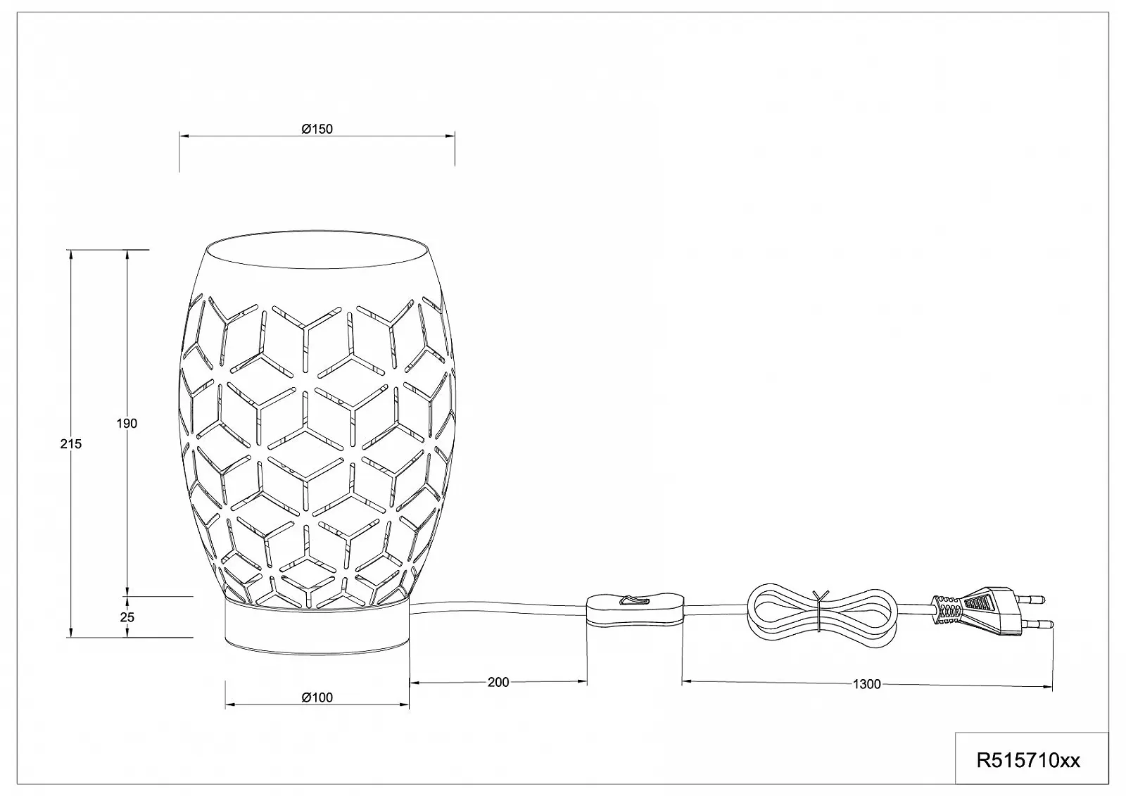 Настільна лампа Reality Leuchten Bidar R51571065 Метал кава Натуральне дерево 1x E27, фото №4