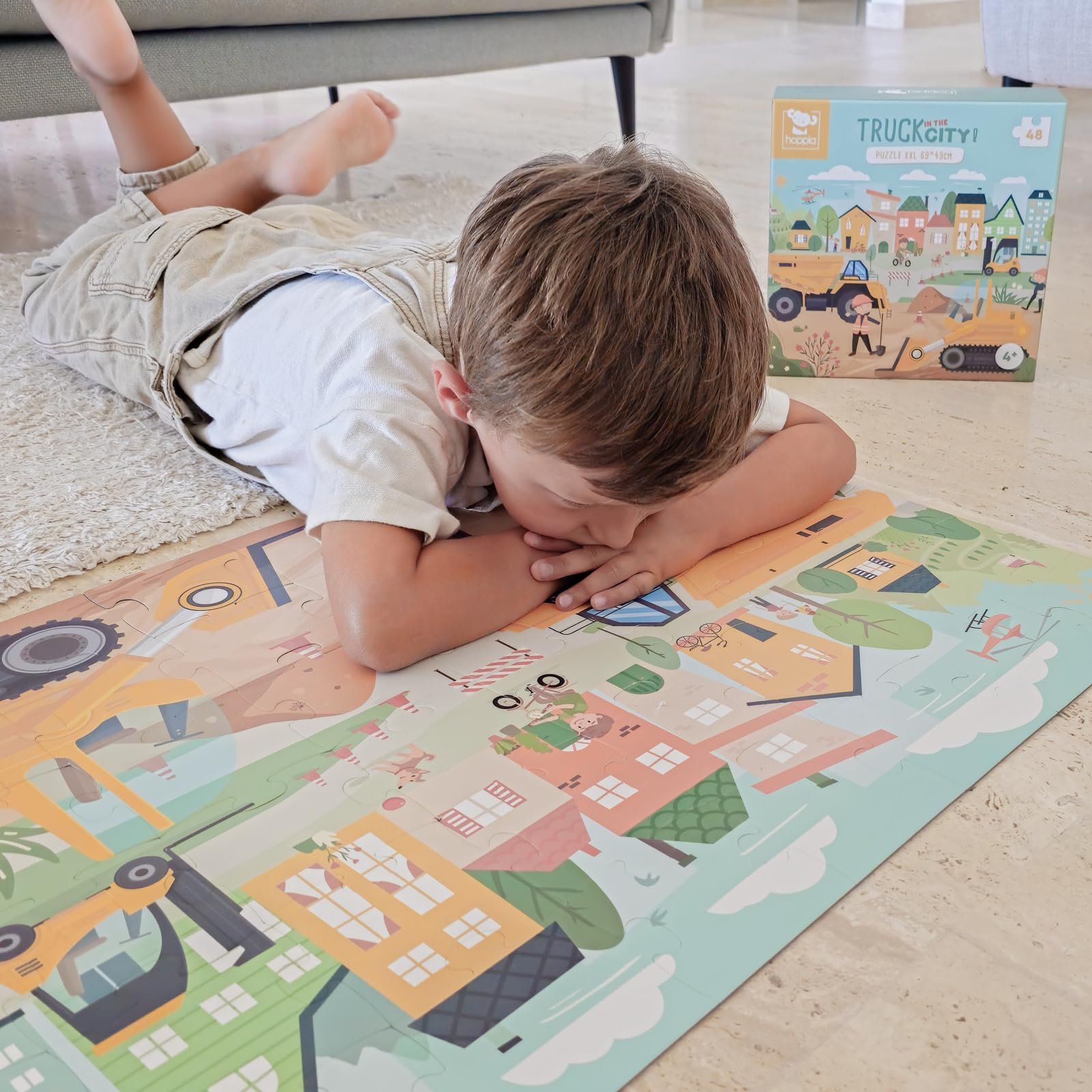 Пазл Hoppla Truck In The City XL 48 деталей 69 x 49 см, фото №5