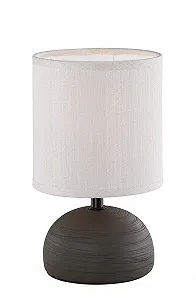 Настільна лампа Lance Ceramic Base Fabric Shade коричневий капучино 14x23 см E14 - Фото 1
