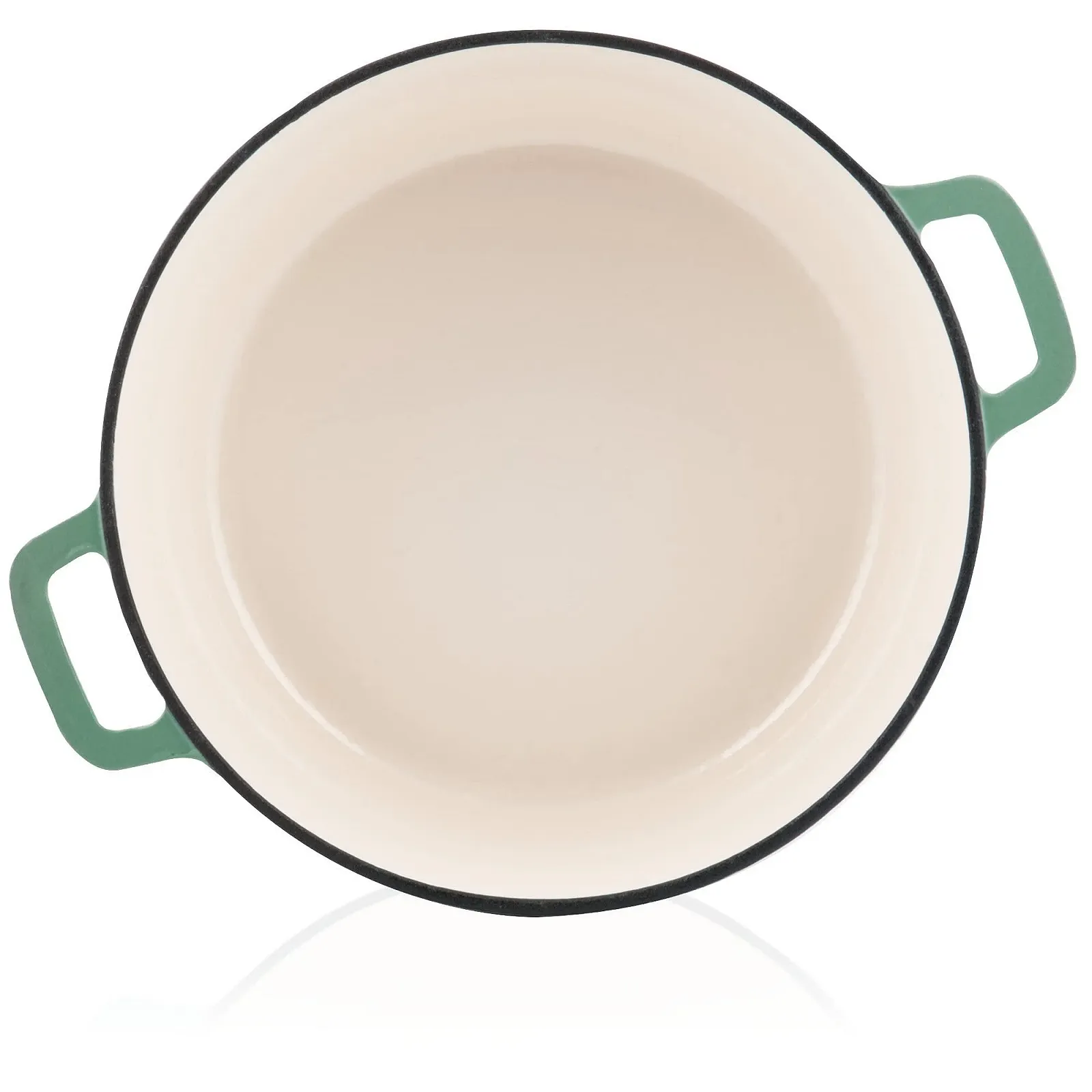 Емальована чавунна каструля Mahlzeit 6,9 л кругла з кришкою та 2 ручками Mint для індукції та духовки, фото №5 Емальована чавунна каструля Mahlzeit 6,9 л кругла з кришкою та 2 ручками Mint для індукції та духовки, фото №5