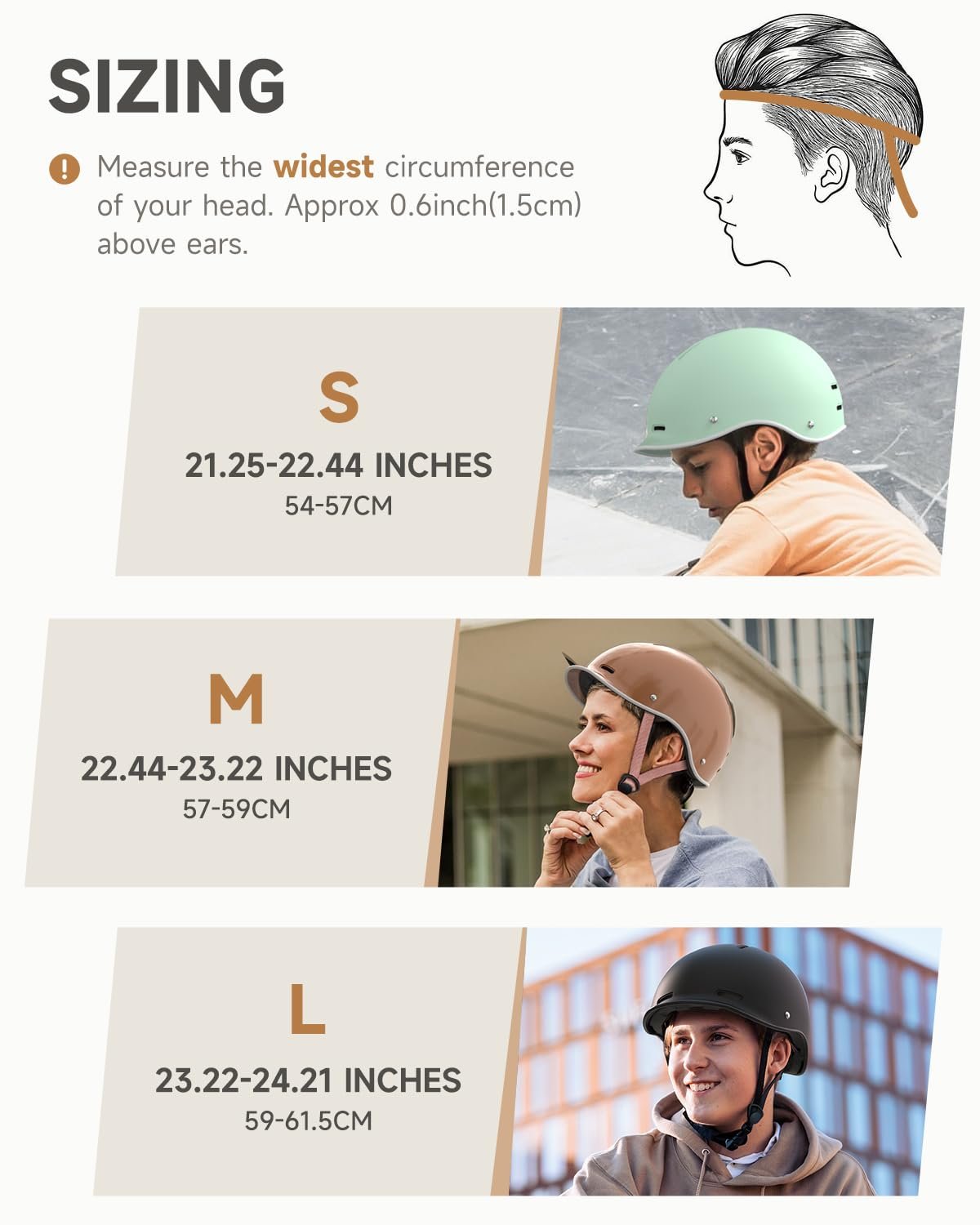 Шолом Findway велосипедний Місто 54-61.5 см, фото №6