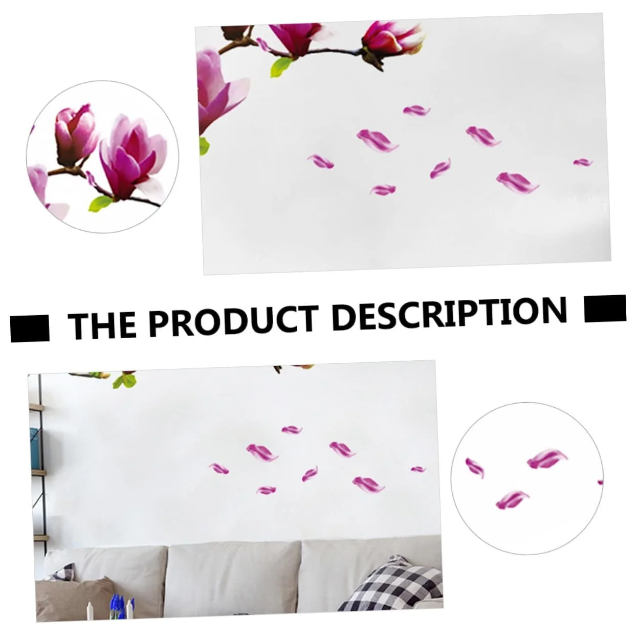 Наклейки на стіну Gatuida Magnolia Creative Mirror Surface 2 шт., фото №4