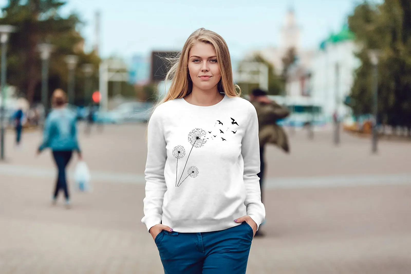 Женская Толстовка Neverless Dandelion Birds, фото №3