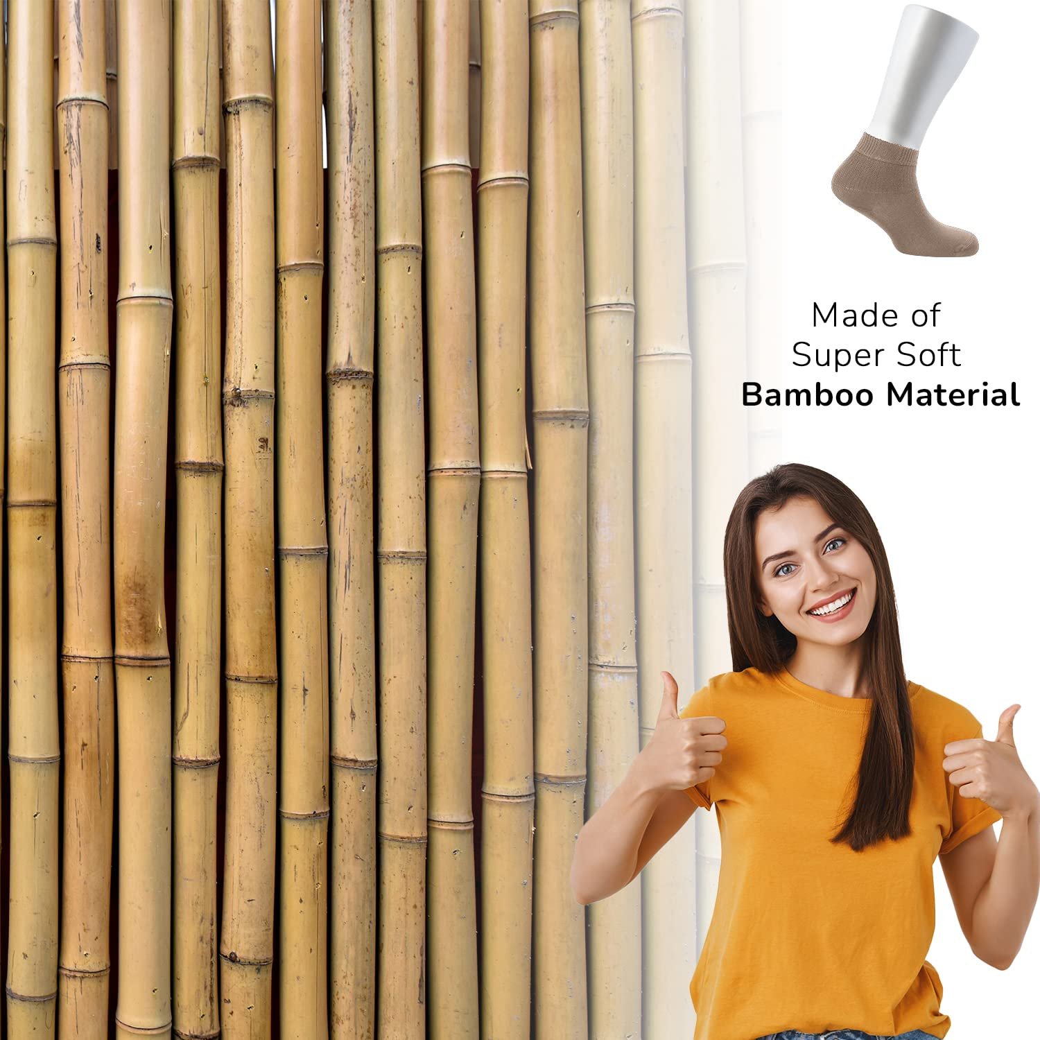 Носки Cosyfeel, 4 шт, для диабетиков, для женщин, сверхмягкие, из бамбукового материала, прочные, бесшовные, разноцветные узоры, 4, фото №4