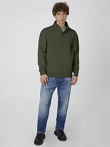 Світшот LTB Jeans Kosebe - З довгим рукавом, звичайний пуловер для чоловіків, суміш бавовни - Зелений XL synthetic.ua - Фото 1