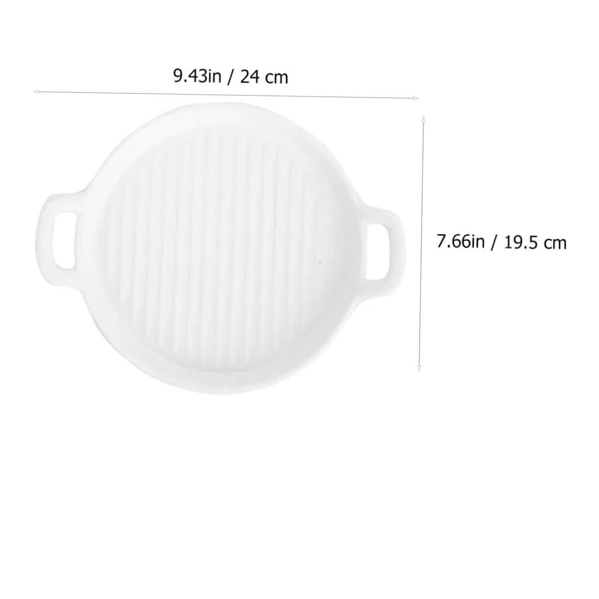Форма для запекания Nordic керамическая круглая со смужками с двойными ручками большая, фото №2 Форма для запекания Nordic керамическая круглая со смужками с двойными ручками большая, фото №2