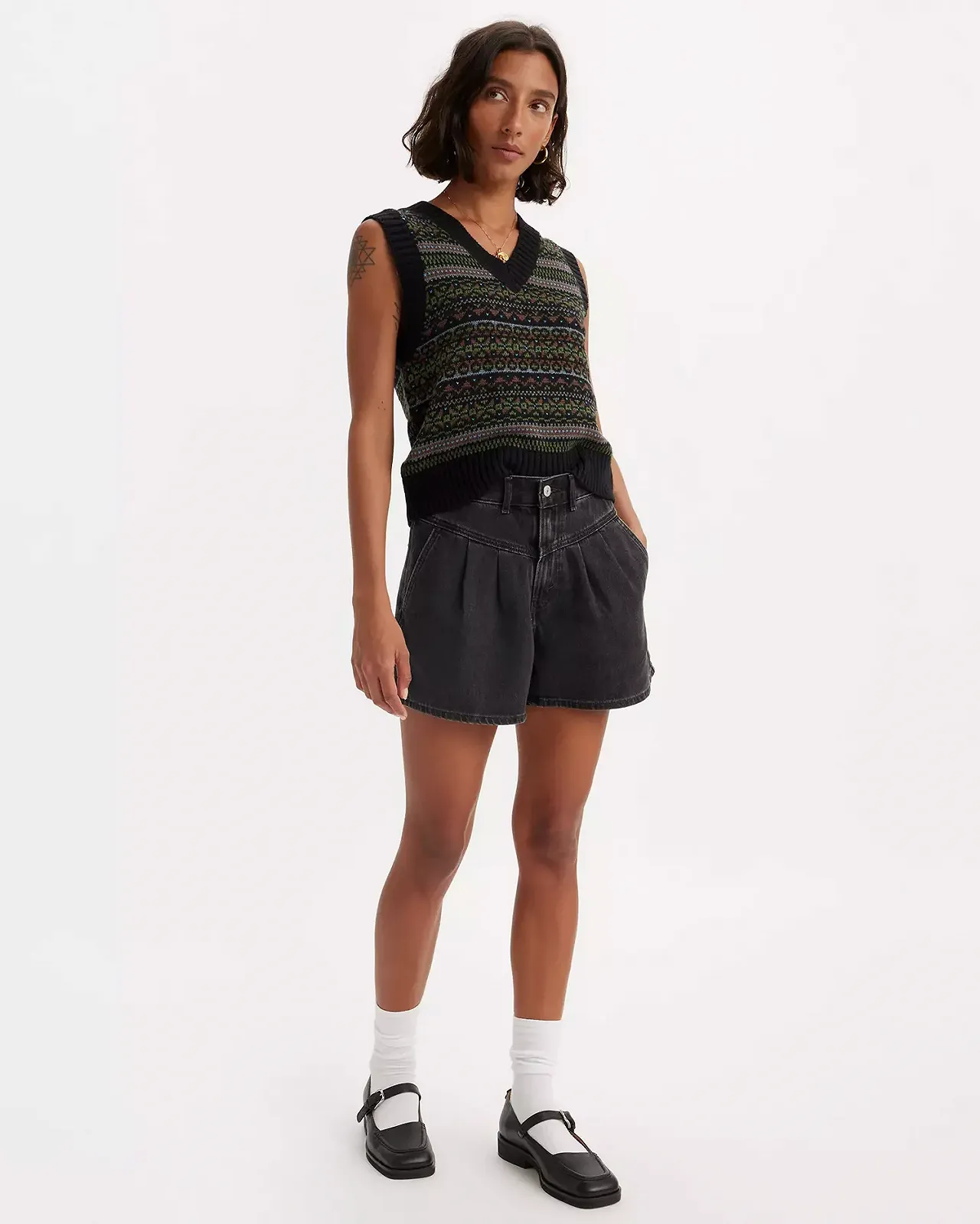 Женские джинсовые шорты Levis - Featherweight Mom Short Chaos To Couture  - 24, фото №1