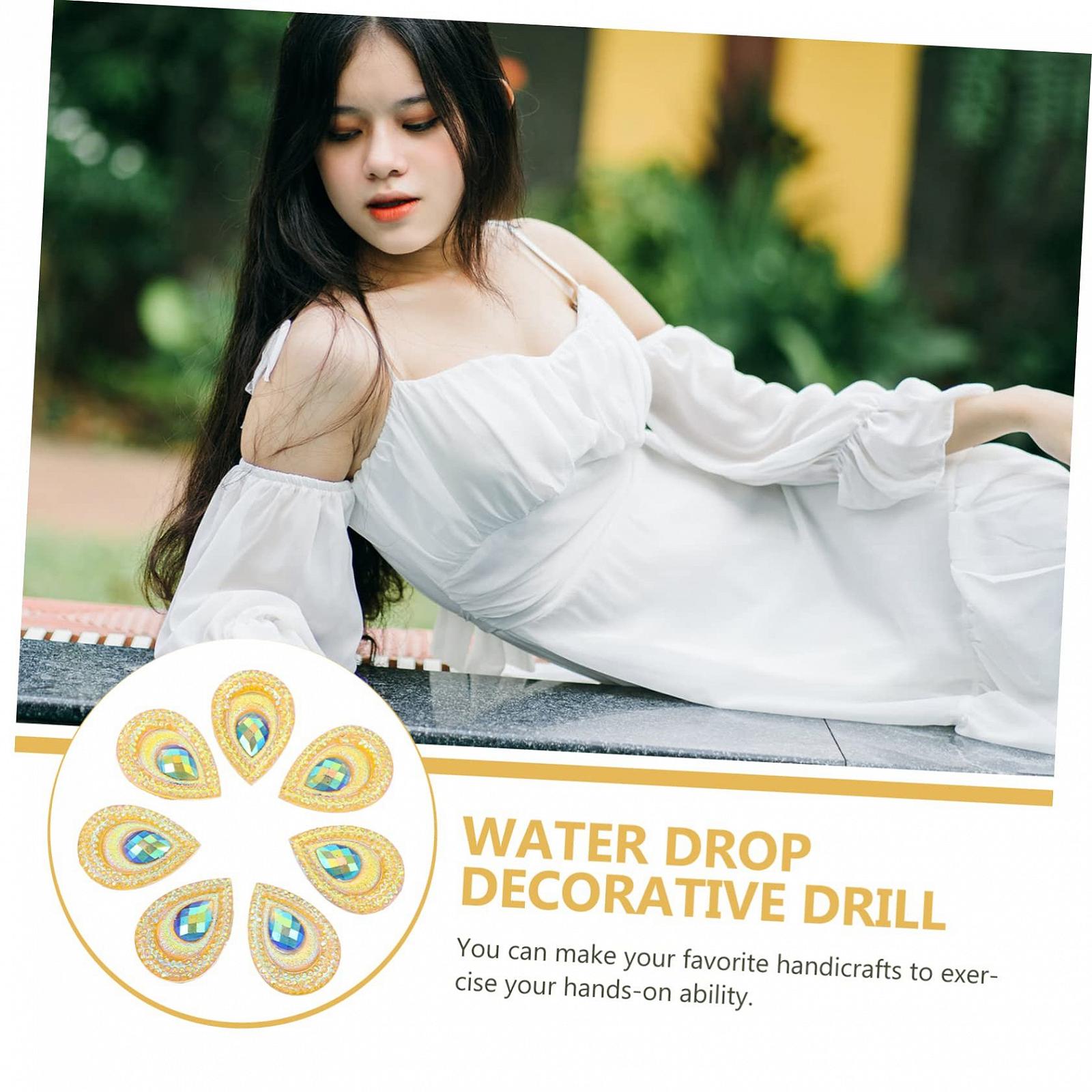 Набор для декорирования одежды Фея, стразы павлиньи, плоские материалы для изготовления украшений для головы, 3 шт., фото №4