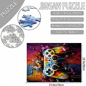 Пазл Tucocoo Gaming Themed Video Game Watercolour 1000 элементов 50 x 70 см synthetic.ua - Фото 1