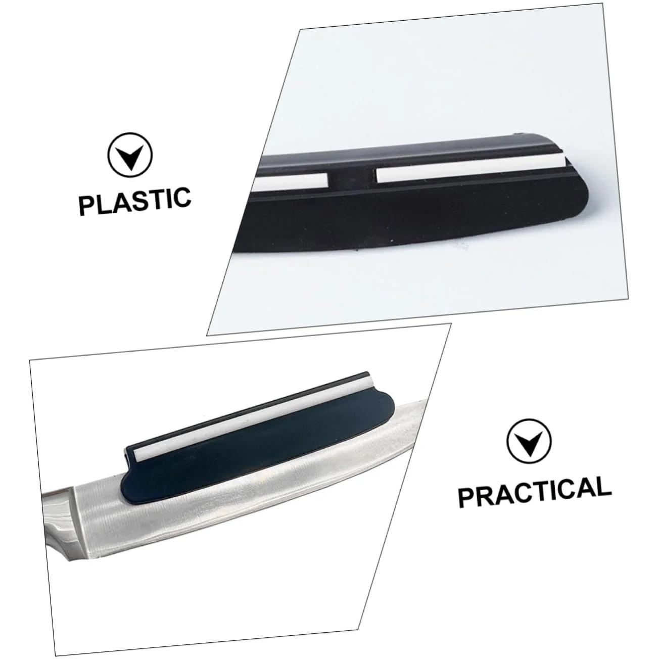 Напрямна для заточування ножів NUOBESTY набір з 2 штук пластикова чорна, фото №5