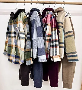 Теплий костюм клітинка фліс полар від 98 до 158 см synthetic.ua - Фото 1