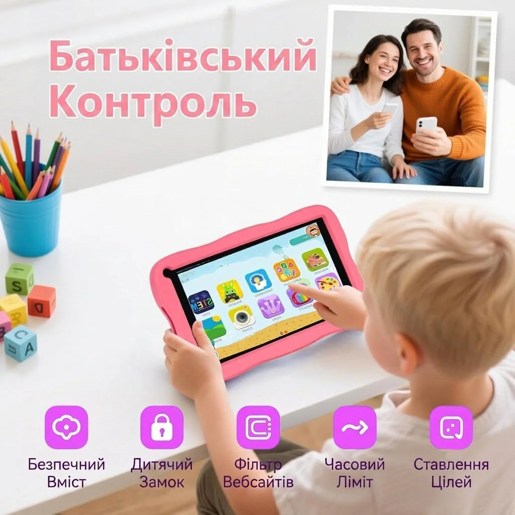 Планшет 7" SUMTAB K708 3/64Gb 4 ядра Android 13 Рожевий, фото №3 Планшет 7" SUMTAB K708 3/64Gb 4 ядра Android 13 Рожевий, фото №3