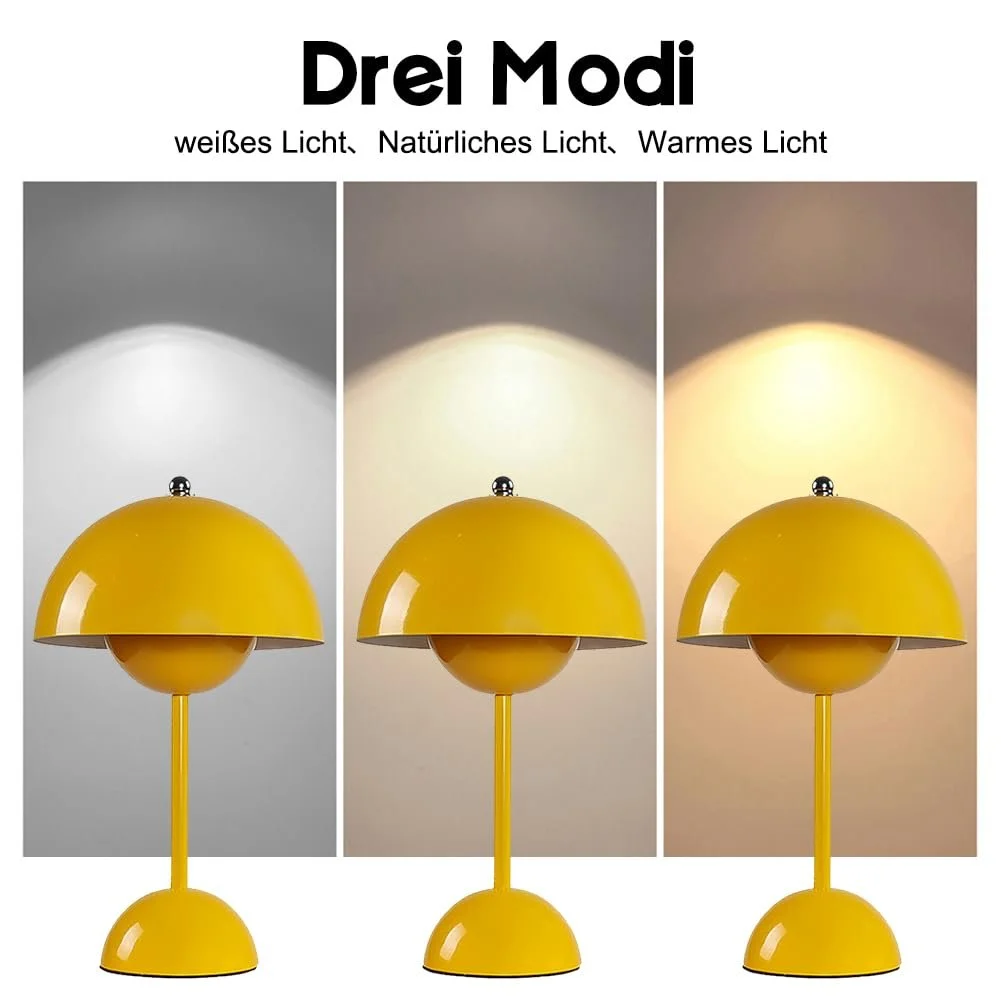 Настільна лампа Mushroom LED Battery Бездротова Сучасна Акумуляторна Сенсорна З регулюванням яскравості 3000 K - 6000 K, фото №3