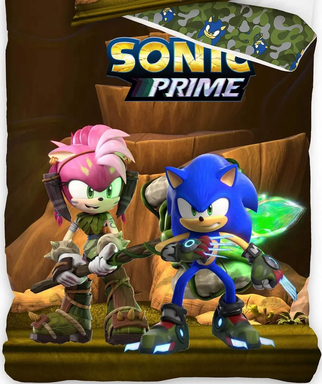 Комплект детского постельного белья Carbotex Sonic The Hedgehog 135 x 200 см + 80 x 80 см хлопок двусторонний, фото №2