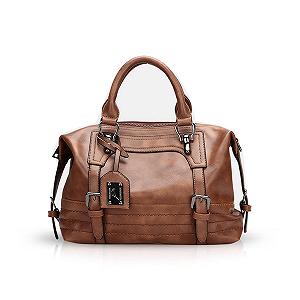 Сумка с Верхней Ручкой NICOLE & DORIS Fashion Oil Wax Boston Bags, коричневый - Фото 1