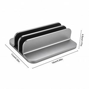 Вертикальная Подставка Алюминиевый сплав для Ноутбука Эргономичная для стола Многофункциональная для дома, офиса, учебы Прочная Легкая, также можно использовать как подставку для книг synthetic.ua - Фото 1