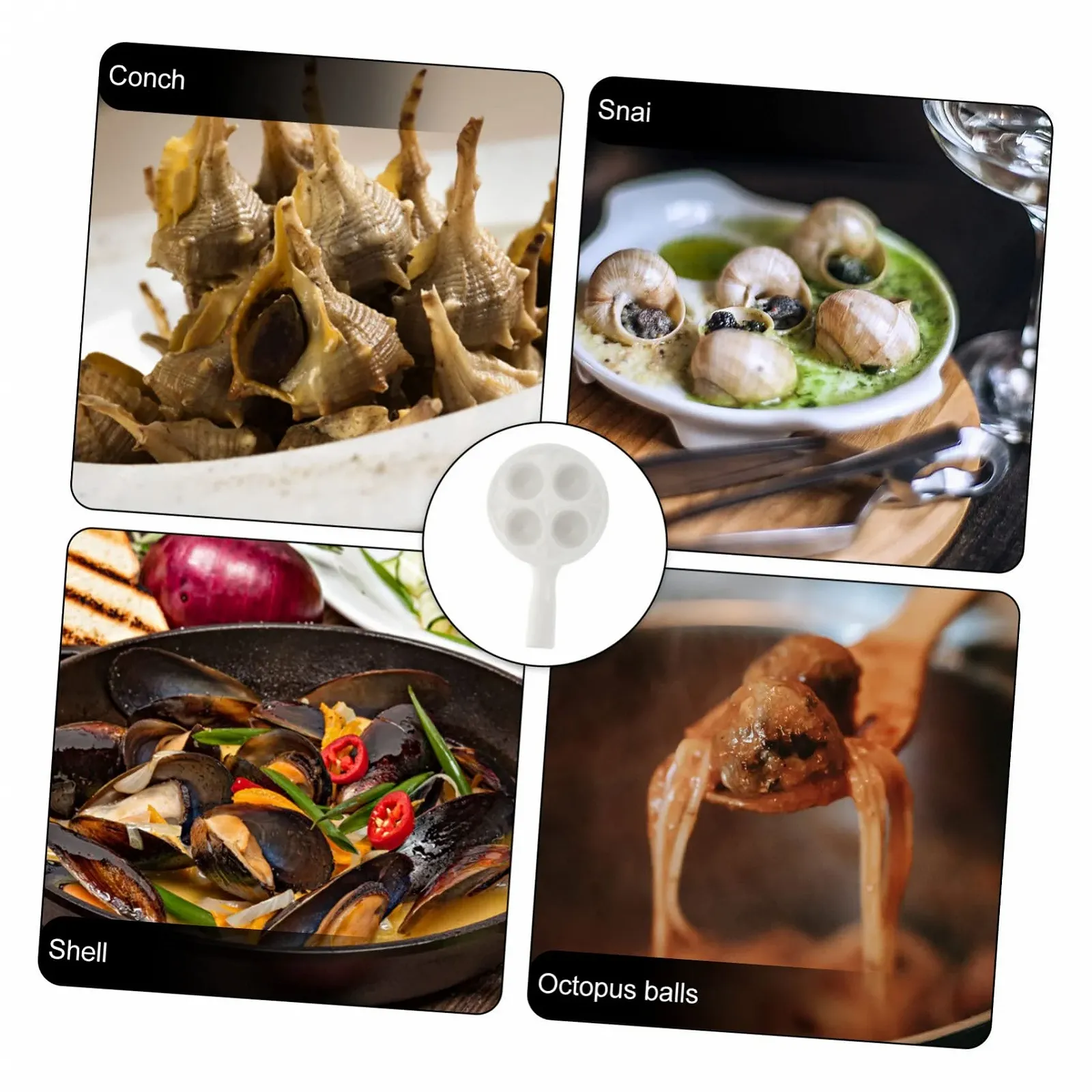 Форма для запекания улиток VALICLUD керамическая с ручками белая, фото №5