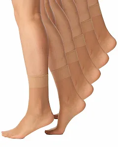 Шкарпетки Nur Die Seidenfein 15 DEN, прозорі нейлонові, 5 пар - Фото 1