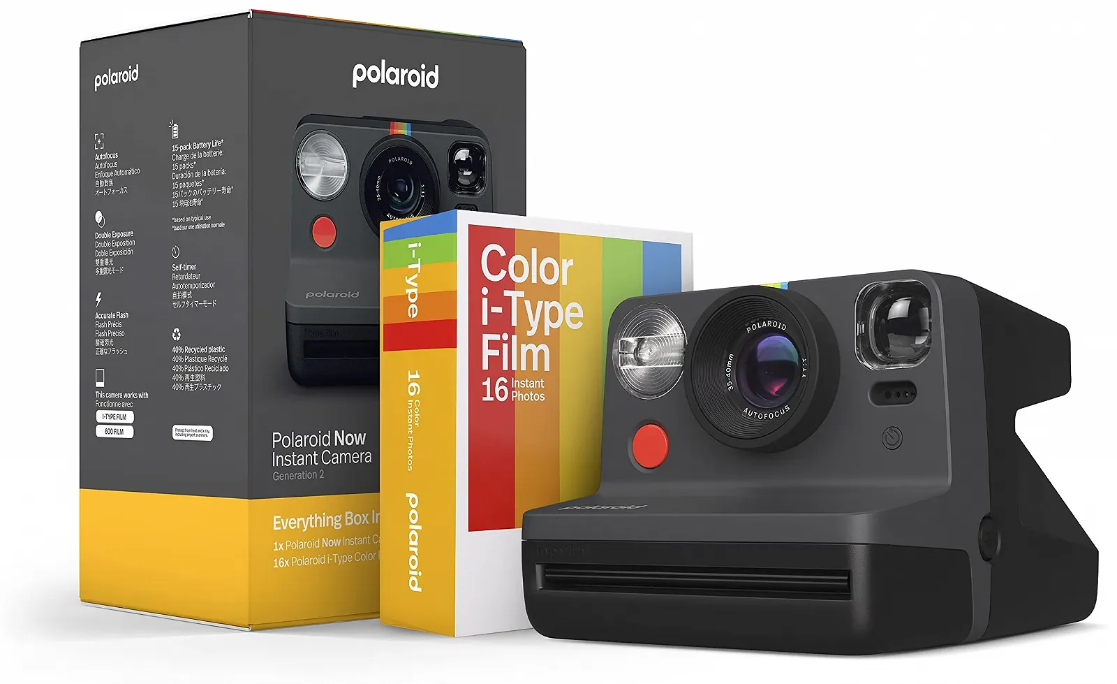 Фотокамера миттєвого друку Polaroid Now Gen 2 Everything Box Black (16 фото), фото №1 Фотокамера миттєвого друку Polaroid Now Gen 2 Everything Box Black (16 фото), фото №1