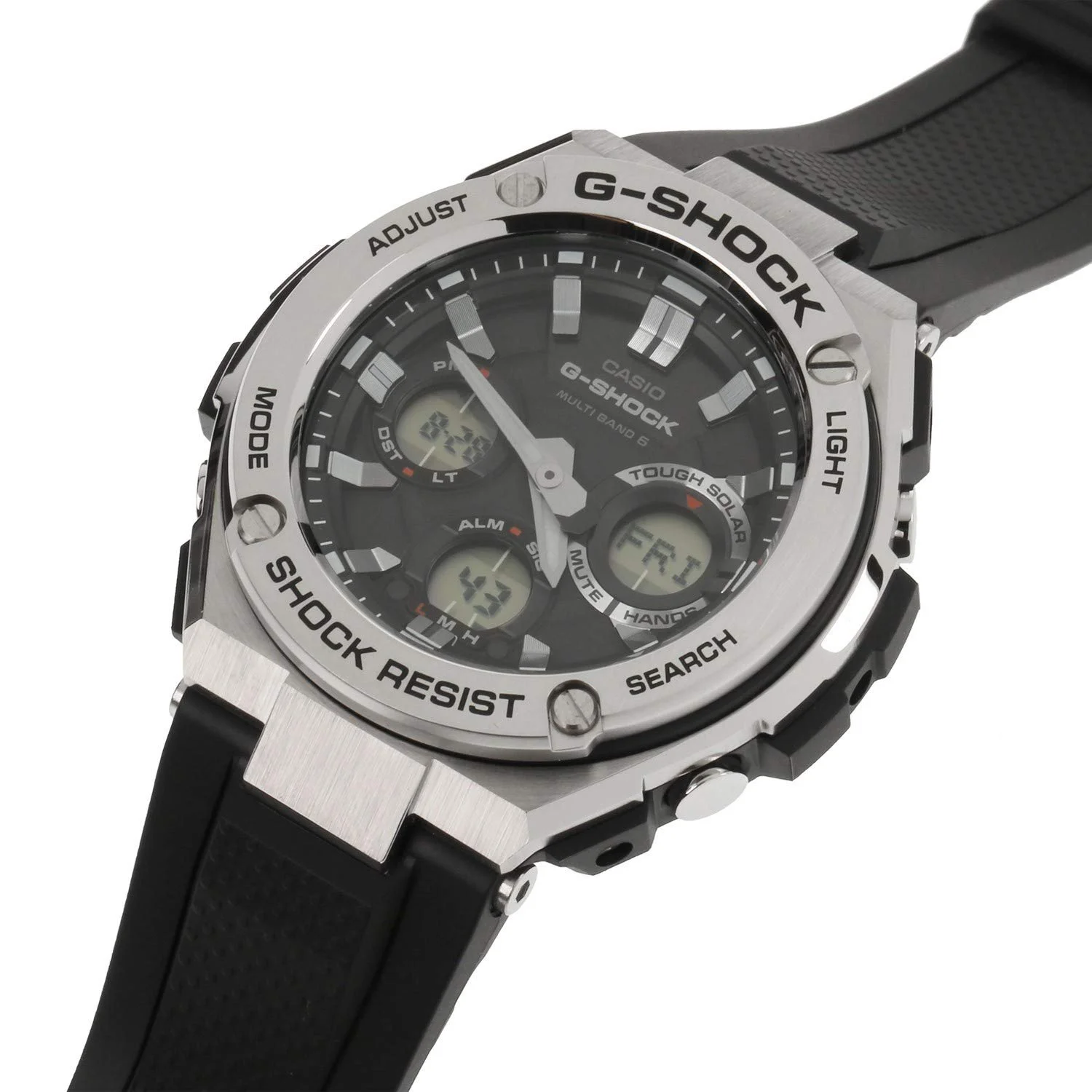 Часы CASIO Мужские Аналогово-цифровые GST-W110-1AER с ремешком из полимера, черный, Спортивные, фото №2 Часы CASIO Мужские Аналогово-цифровые GST-W110-1AER с ремешком из полимера, черный, Спортивные, фото №2