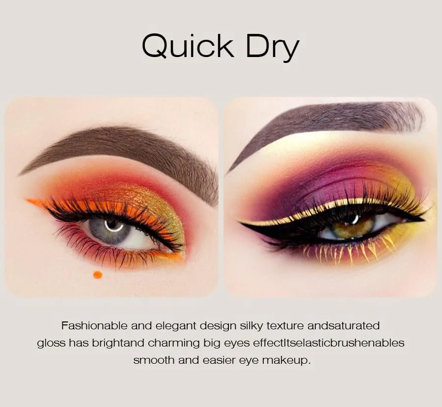 Підводка для очей Водостійка, кольорова, райдужна, неонова (жовта), фото №6