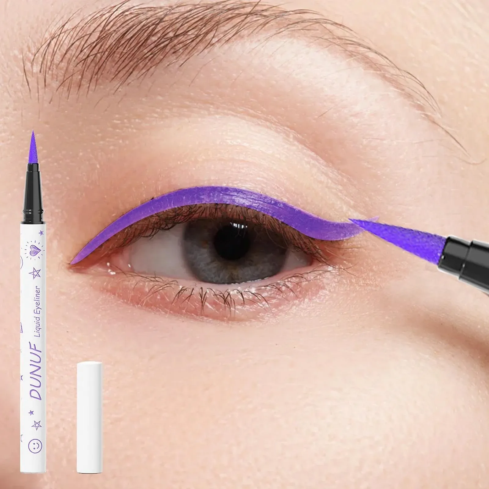 Фломастер-підводка для очей Рідка Tumotsit, стійкий, кольоровий, фото №2