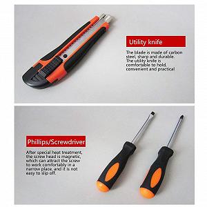 Набір інструментів General Household Repair 13-Piece з пластиковим кейсом для зберігання Hot As Picture synthetic.ua - Фото 1