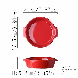 Форма для запекания лазаньи керамическая с ручками глубокая однотонная для духовки и аэрогриля synthetic.ua - Фото 1