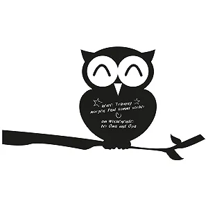 Наклейка на стіну Сови на гілці Board Paint 50 x 28 см Чорна - Фото 1