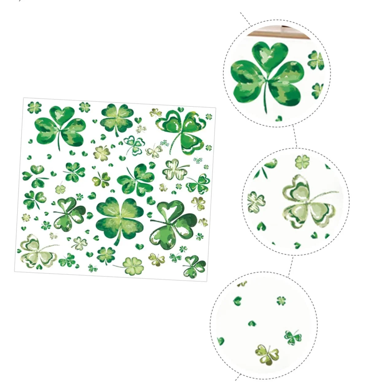 Настінна наклейка HEMOTON Four Leaves Clover PVC, фото №8