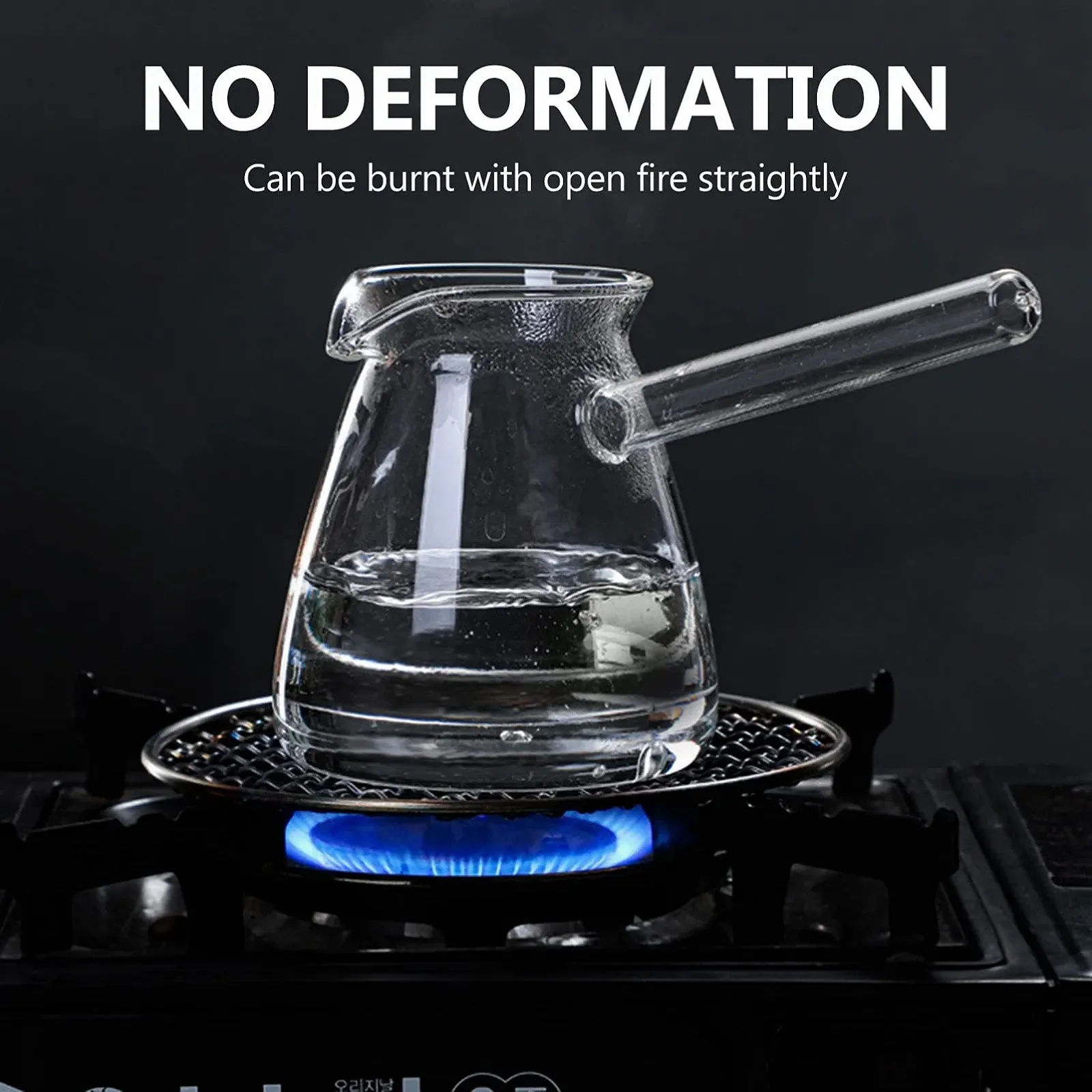 Турка HEMOTON 2 шт. Скляна для молока, грецької, арабської кави, ручної роботи, османська, кована Cezve Jezve Ibrik Briki, фото №7