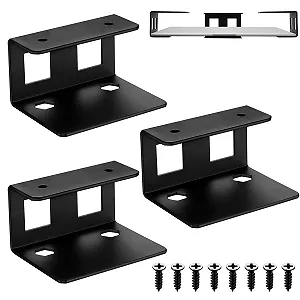 Тримач для ноутбука під стіл (3 шт.) Noname до 35 мм, Чорний - Фото 1