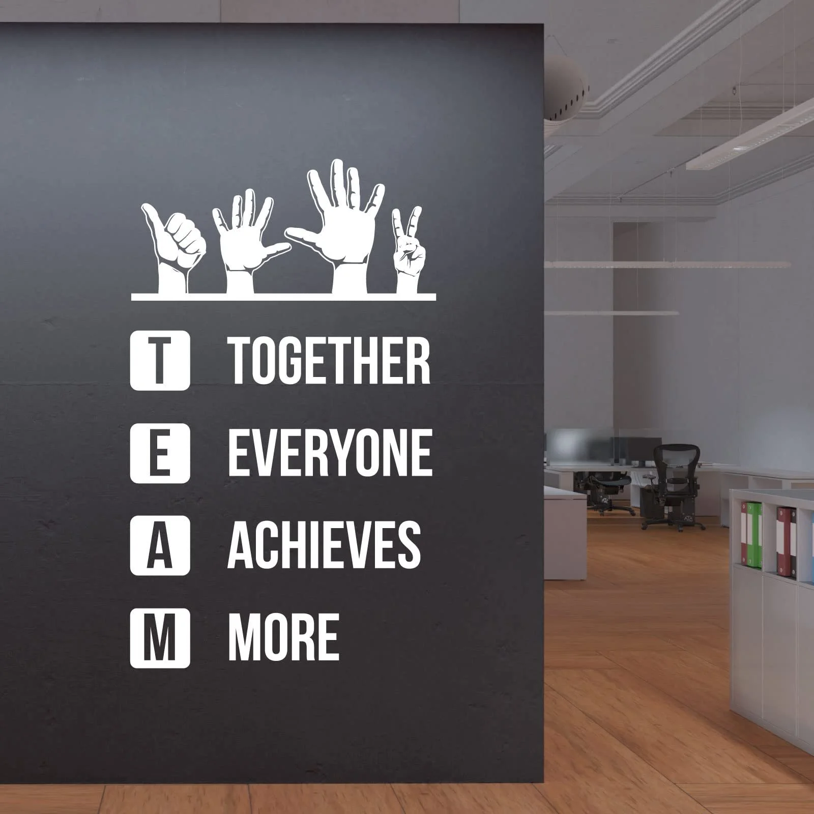 Наклейка на стіну "Together Everyone Achieves More" для офісу та коридору XXL, фото №5